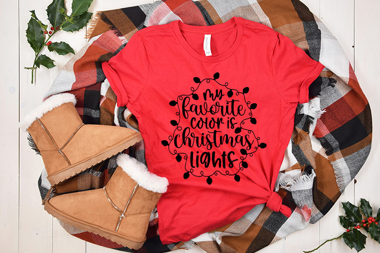 My Favorite Color is Christmas Lights SVG Free Tshirt Mockup Image.jpg