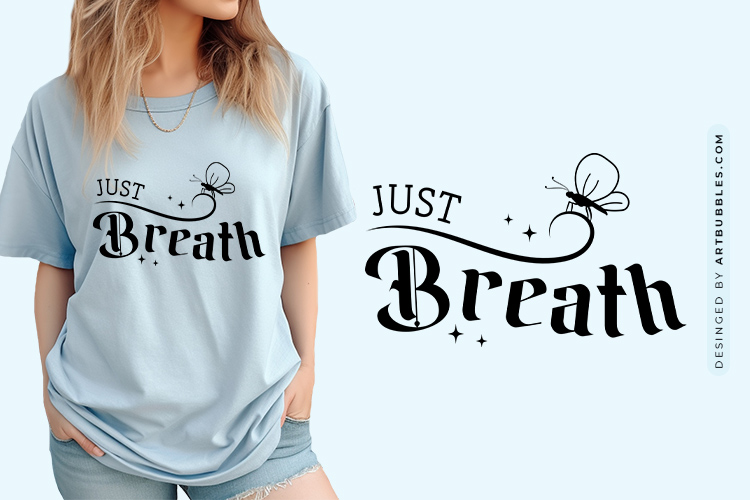 Just Breathe - Free Butterfly SVG Design