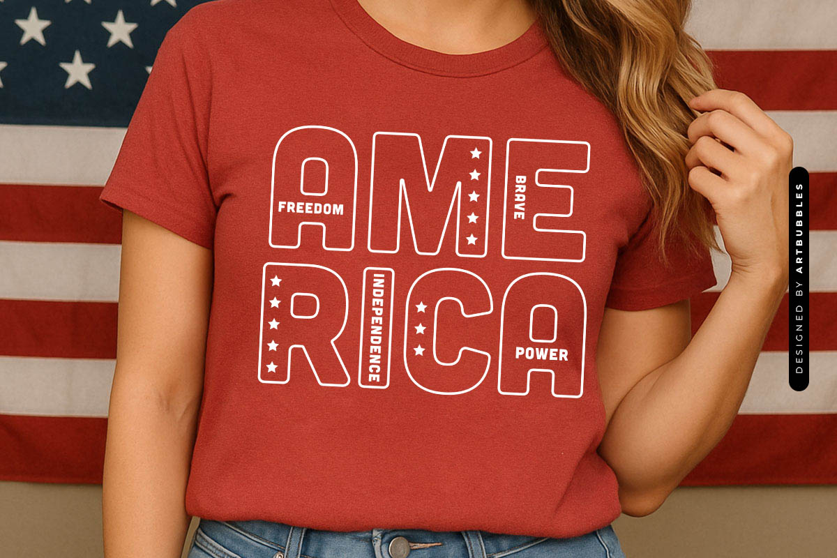 America Freedom Brave Independence Power SVG File Tshirt Mockup Image.jpg