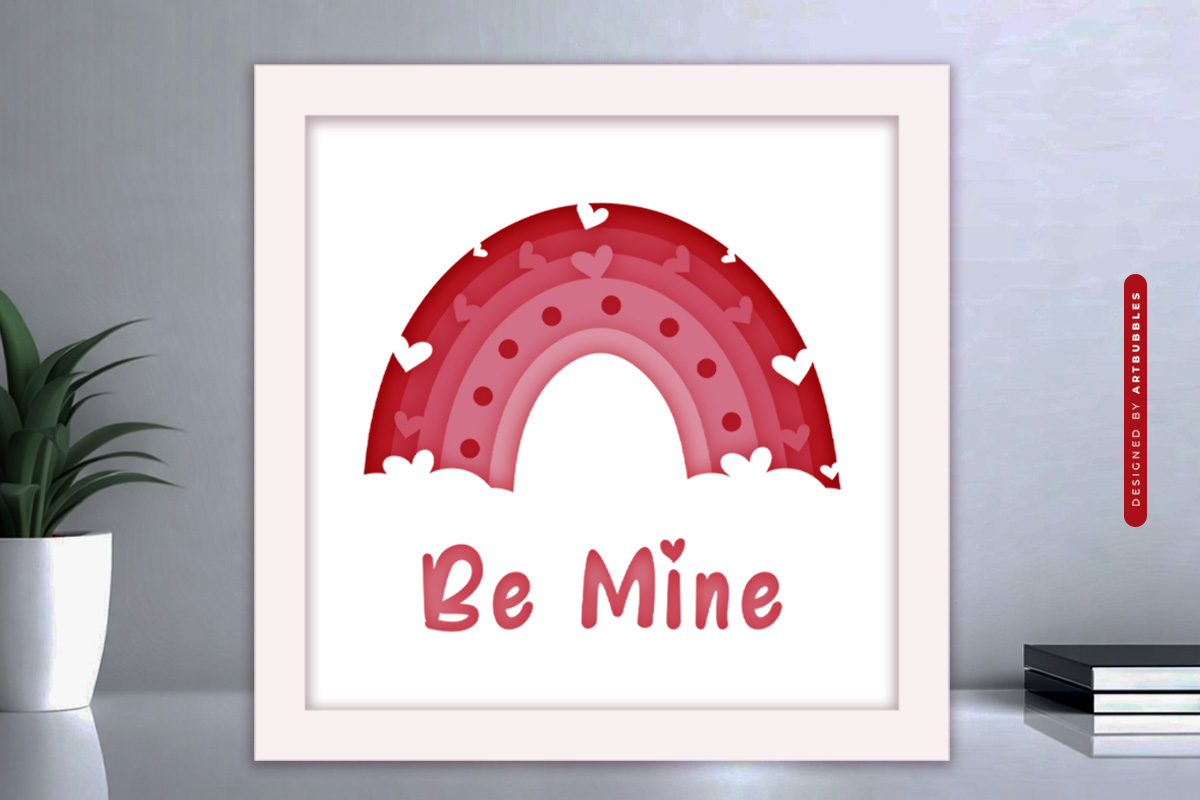 Be Mine 3D Valentines Shadow Box SVG Image 3.jpg