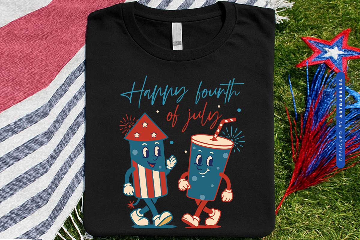 Happy Fourth of July PNG Sublimation