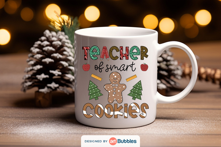 Teacher of Smart Cookies, Christmas Sublimation Designs Free Preview 02.jpg
