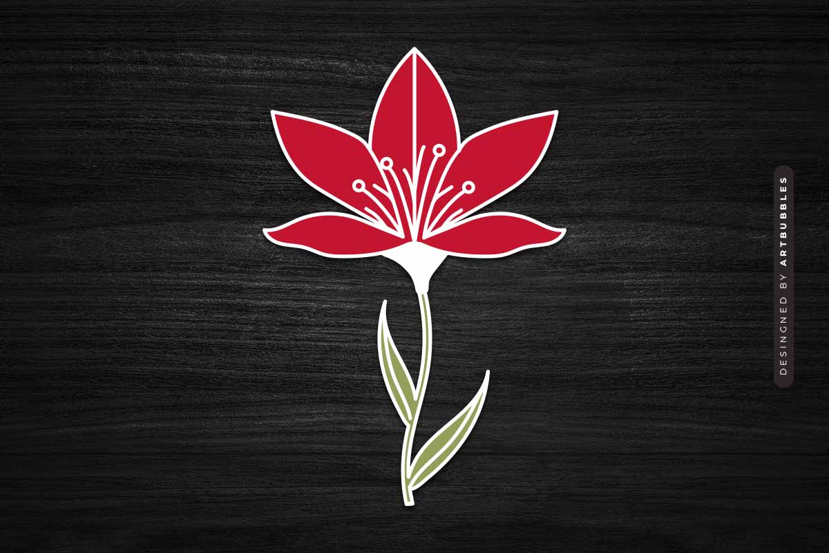 Lily Laser Cut Wild Flower SVG Image 3.jpg