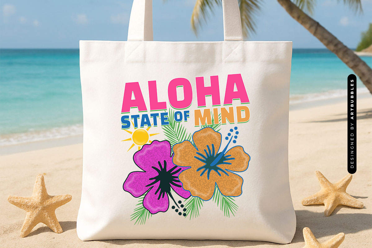Aloha State of Mind - Summer Sublimation Tote Bag Mockup Image.jpg