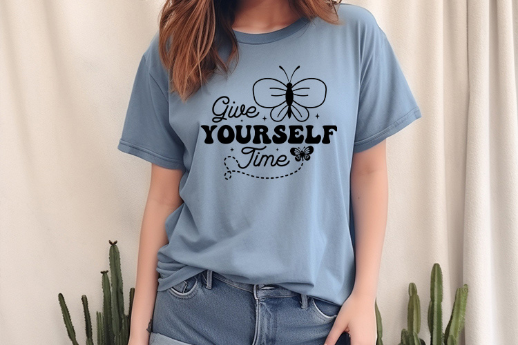 Give Yourself Time - Butterfly SVG Free Tshirt Mockup Image.jpg