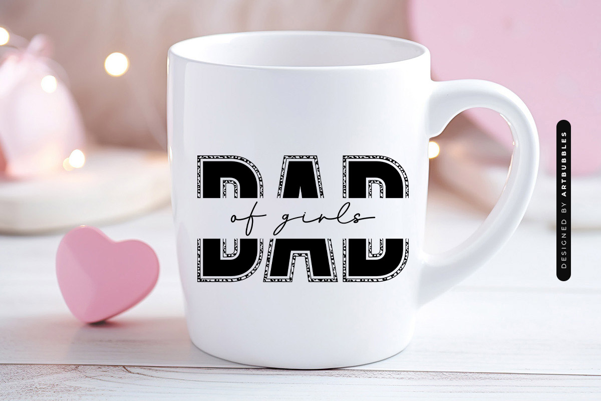 Dad Of Girls - Fathers Day SVG Vector Mug Mockup Image.jpg