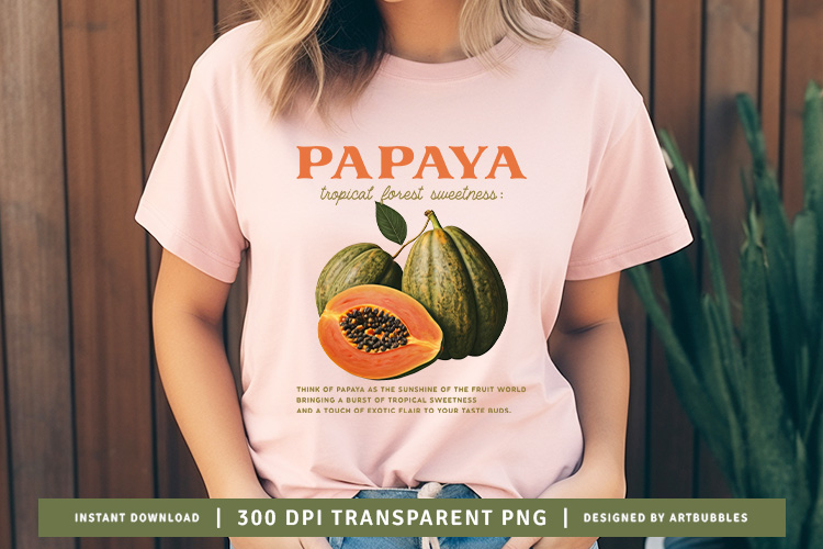 Papaya - Vintage Fruit Sublimation