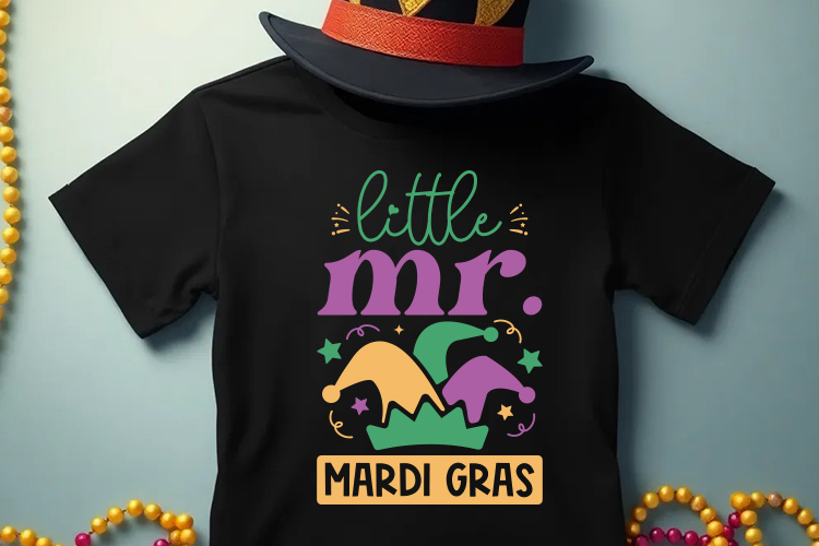 Little Mister Mardi Gras SVG Vector