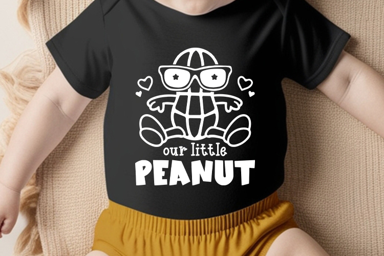 Our Little Peanut - Witty Baby SVG Quote Shirt Mockup Image.jpg