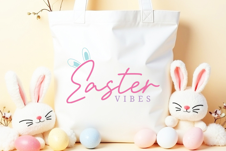 Easter Vibes SVG Cut File Tote Mockup Image.jpg