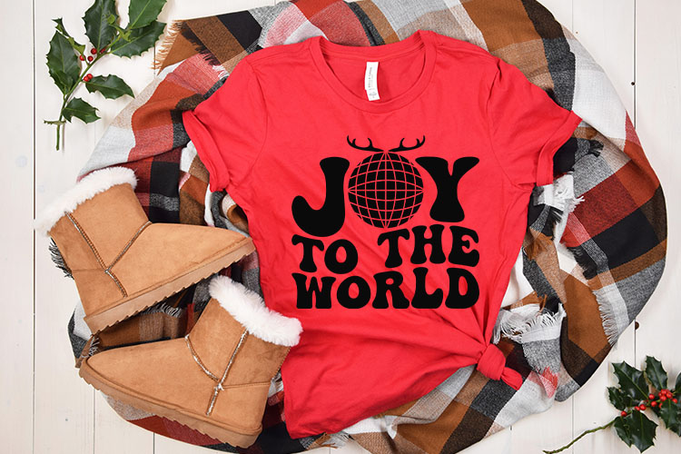 Joy to the World - Christmas SVG Cut File Tshirt Mockup Image.jpg