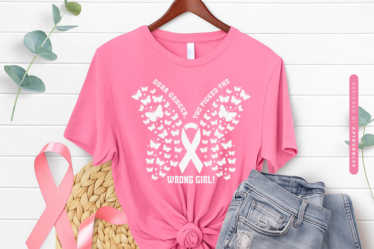 Retro Dear Cancer You Picked the Wrong Girl SVG Tshirt Mockup image.jpg