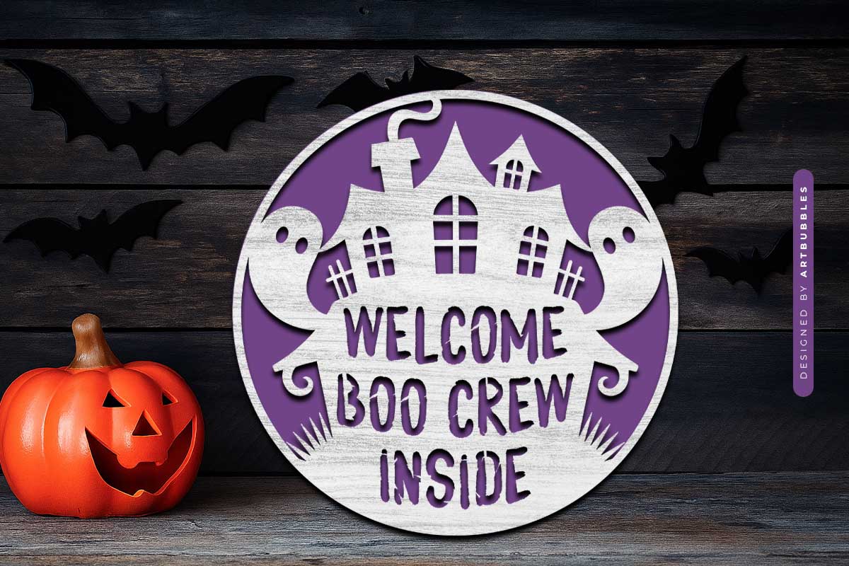 Welcome Boo Crew Inside - Door Hanger Halloween SVG Image 2.jpg