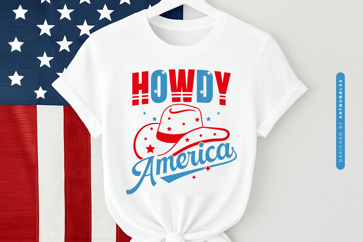 Howdy America - Cute 4th of July SVG Shirt Mockup Image.jpg