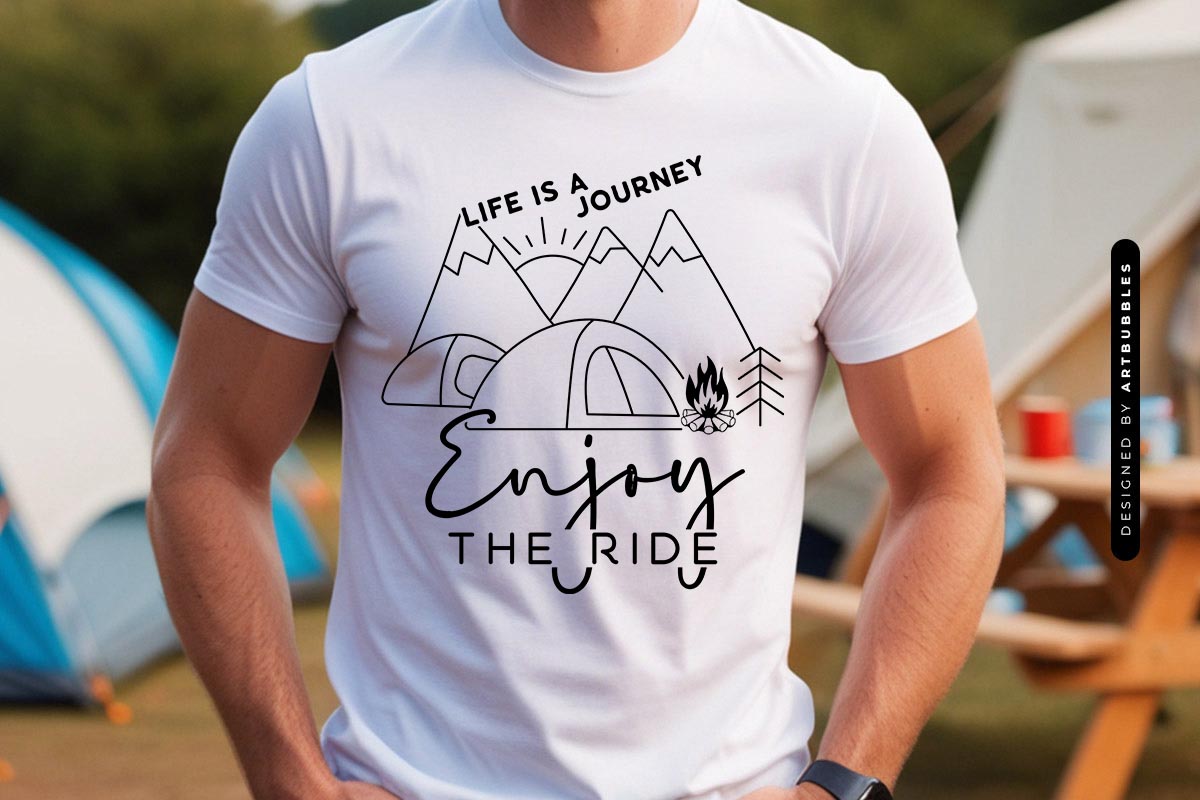 Life is a Journey Enjoy the Ride - Outdoor Camping SVG Shirt Mockup Image.jpg