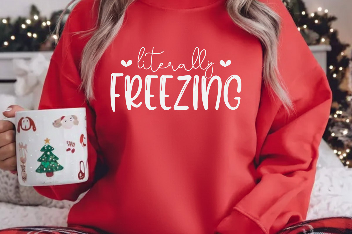 Literally Freezin - Funny Winter SVG Crewneck Shirt Mockup image.jpg