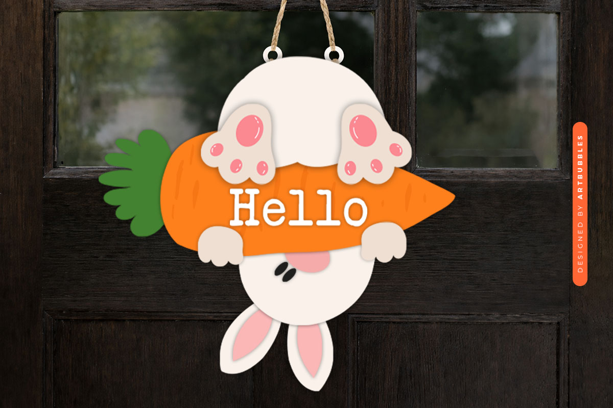 Easter Bunny Welcome Sign SVG Bundle Image 6.jpg