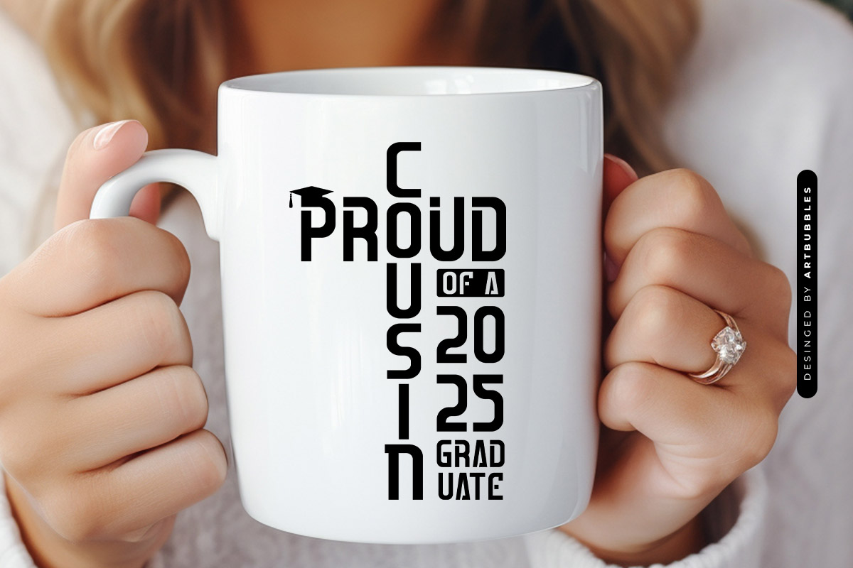 Proud Cousin of a 2025 Graduate SVG Vector Mug Mockup Image.jpg