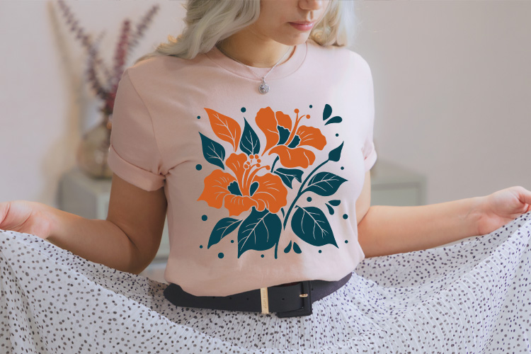 Abstract Tropical Hibiscus Flower SVG Tshirt Mockup Image.jpg