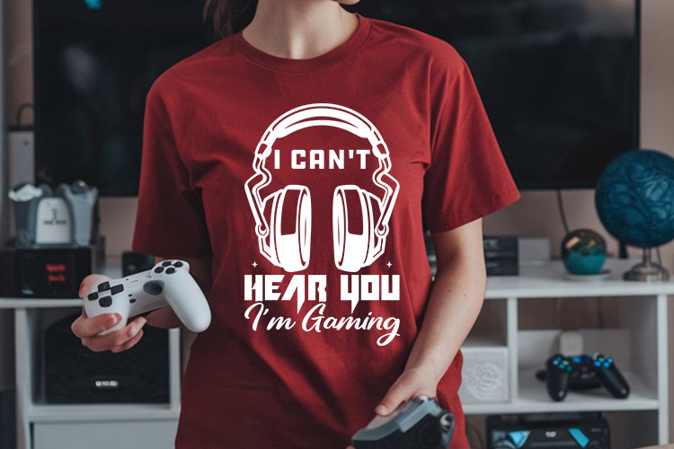 I can't Hear You I'm Gaming SVG Vector Tee Mockup image.jpg