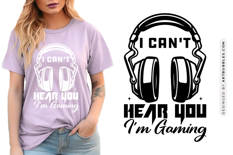 I can't Hear You I'm Gaming SVG Vector Image.jpg