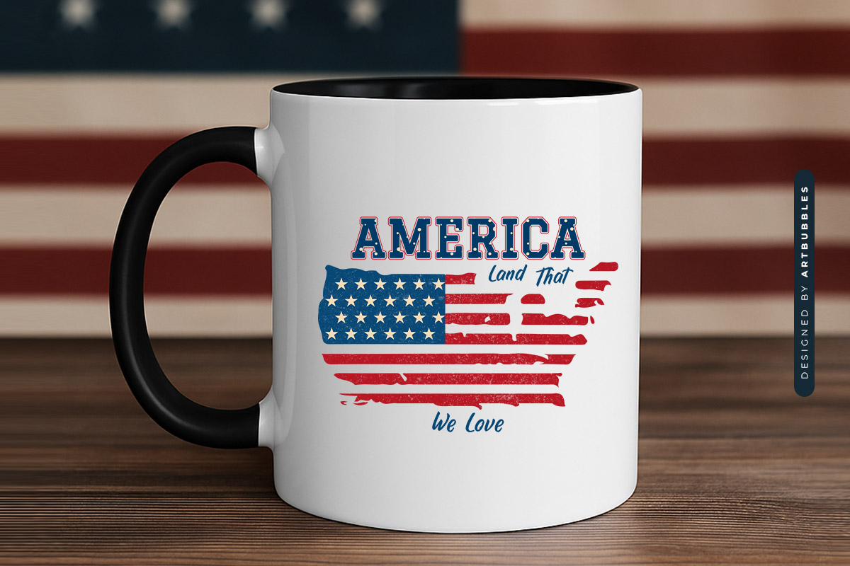 America Land That We Love - 4th of July Sublimation Mug Mockup Image.jpg