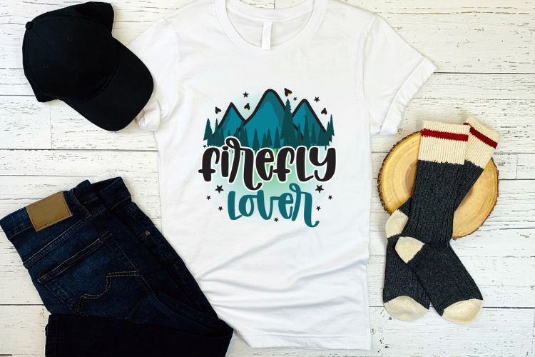 Firefly Lover - Camping PNG Sublimation Shirt Mockup Image.jpg