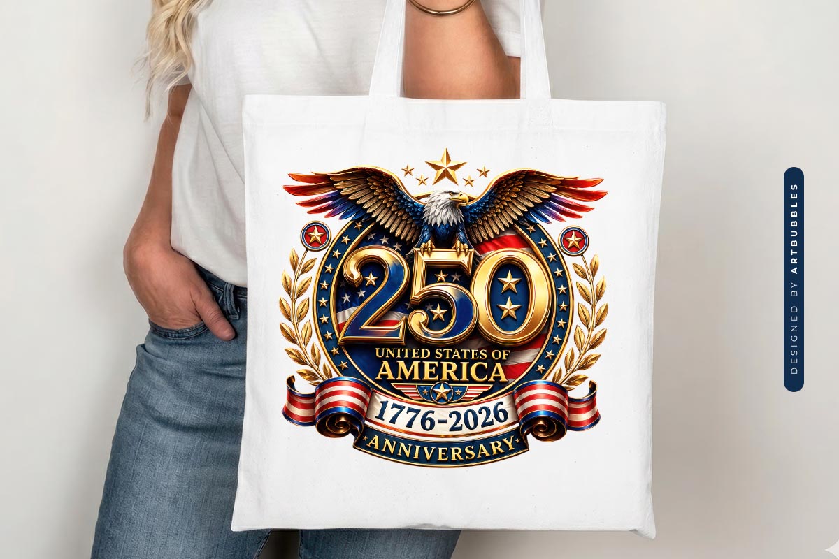 250th United States of America Anniversary PNG Tote Mockup Image.jpg