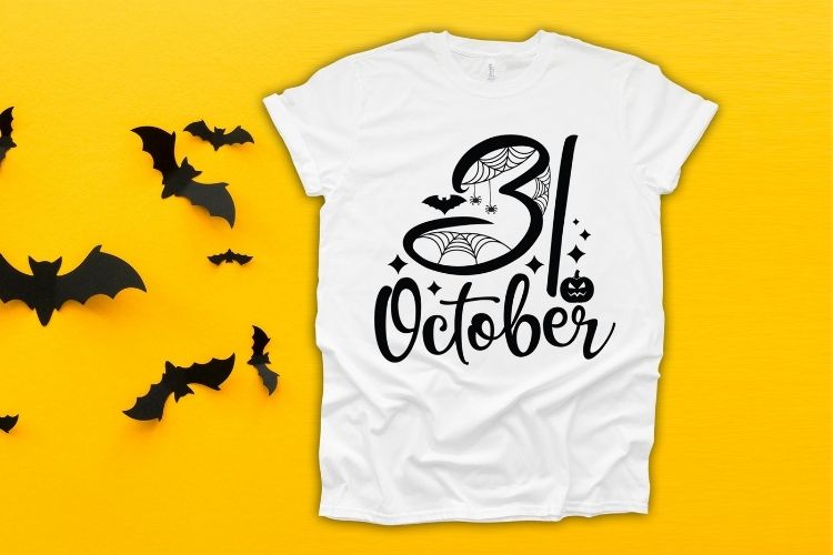 31 October - Halloween SVG Cut File Tshirt Mockup Image.jpg