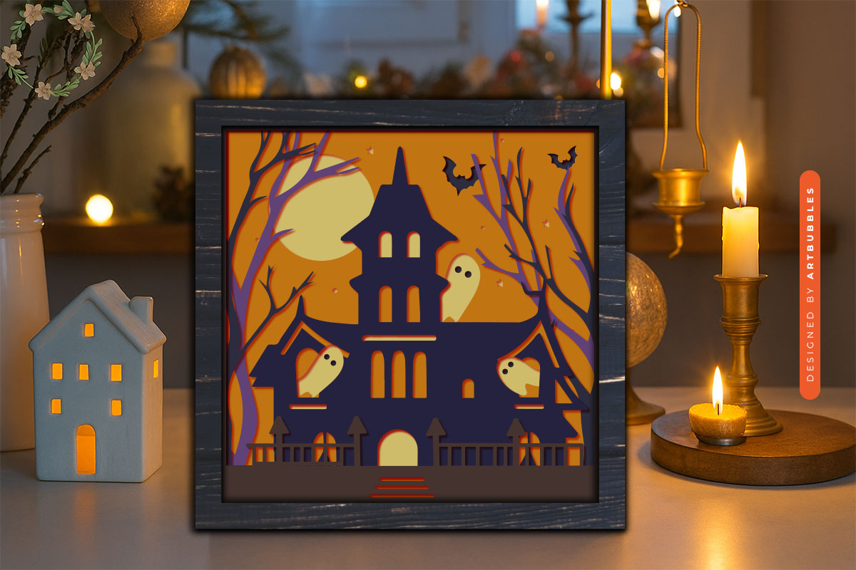 Cricut Halloween Shadow Box SVG Cut File