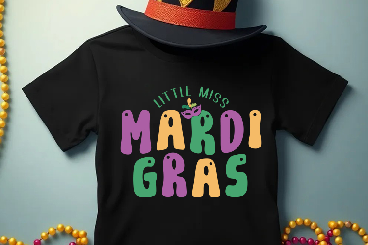 Little Miss Mardi Gras SVG Design