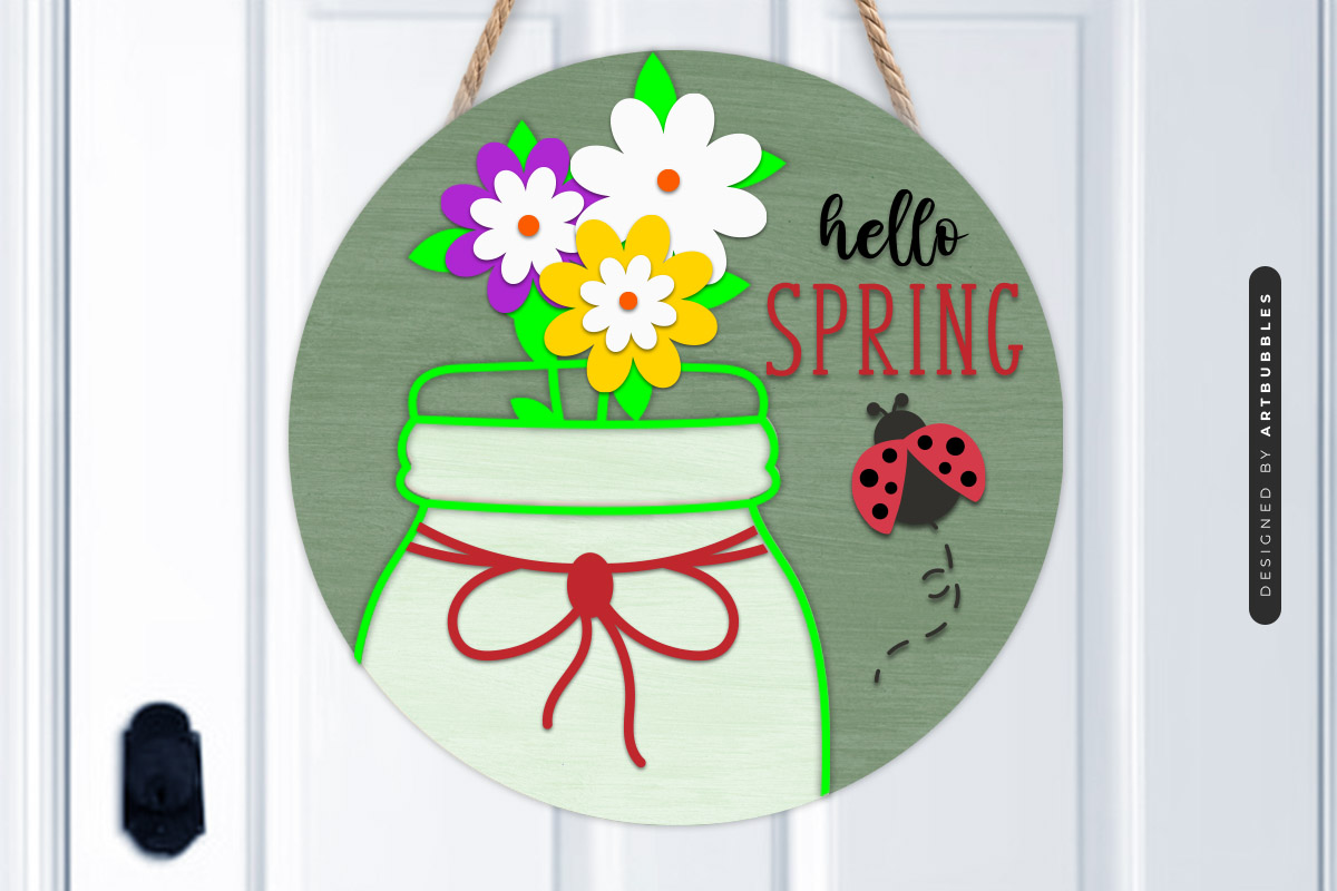 Hello Spring Door Hanger SVG Vector Image 2.jpg