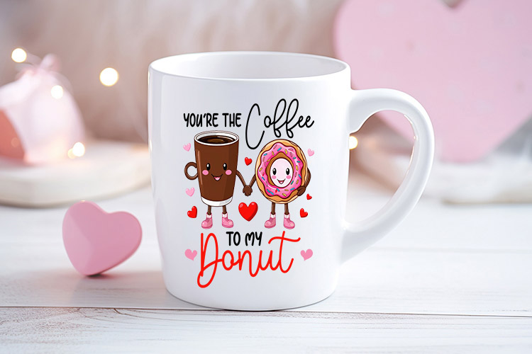 You're The Coffee To My Donut - Funny Valentines Sublimation Mug Mockup Image.jpg
