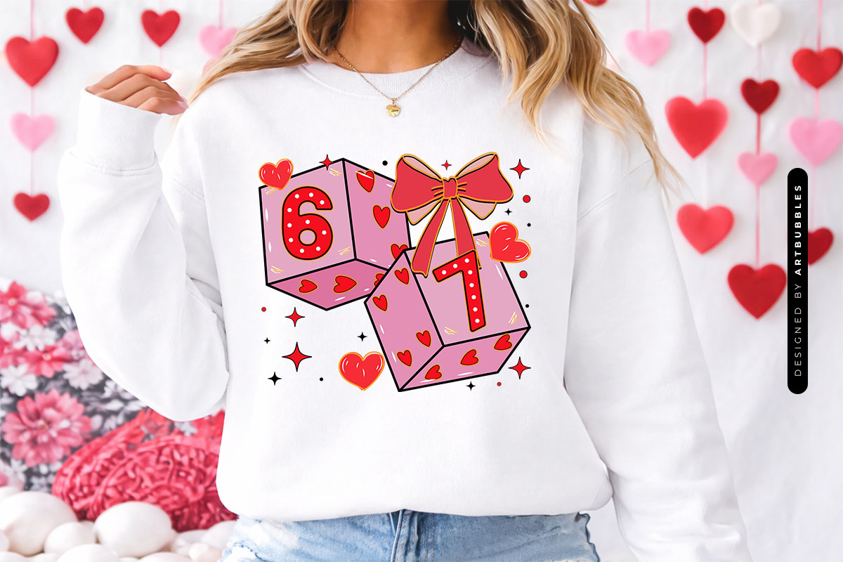 Valentine 67 Six Seven Sublimation Bundle PNG Sweatshirt Mockup Image.jpg