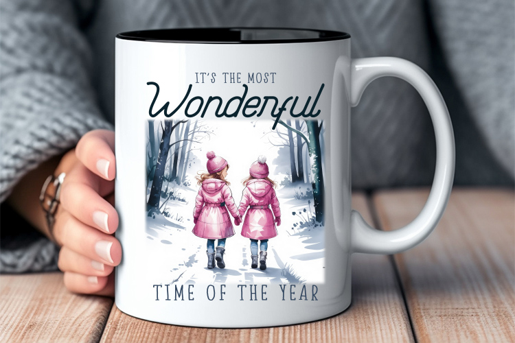 Wonderful Time of the Year - Winter PNG Sublimation Mug Mockup Image.jpg