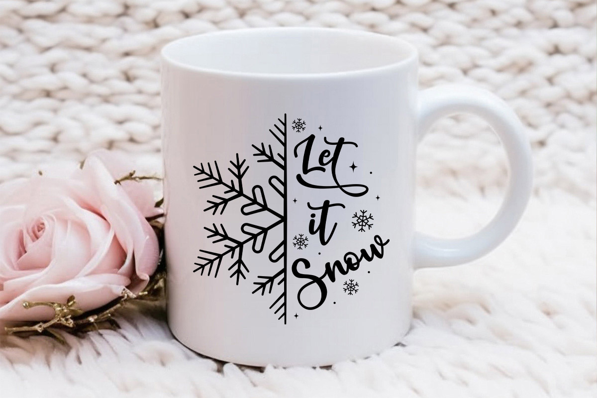 Let It Snow - Cute Winter SVG Mug Mockup image.jpg