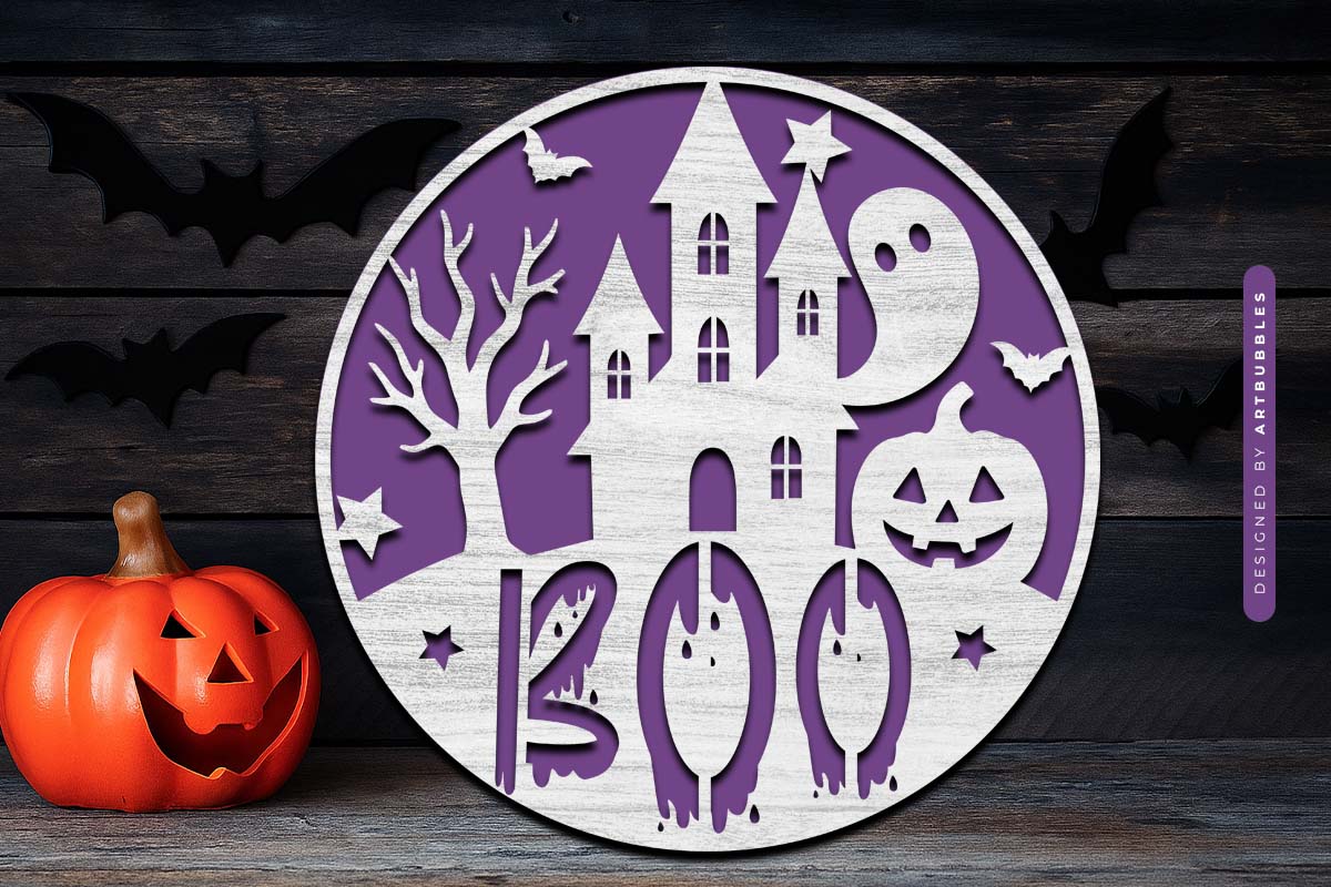 Boo - Laser Cut Halloween Door Hanger SVG Image 2.jpg