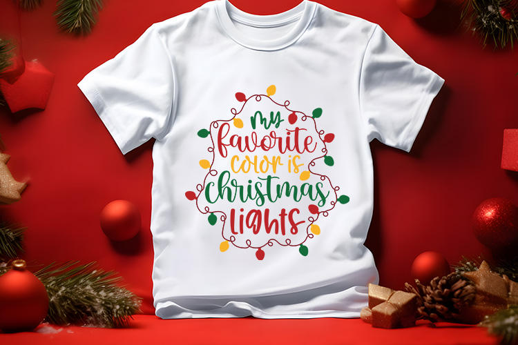 My Favorite Color is Christmas Lights SVG Free Shirt Mockup Image.jpg