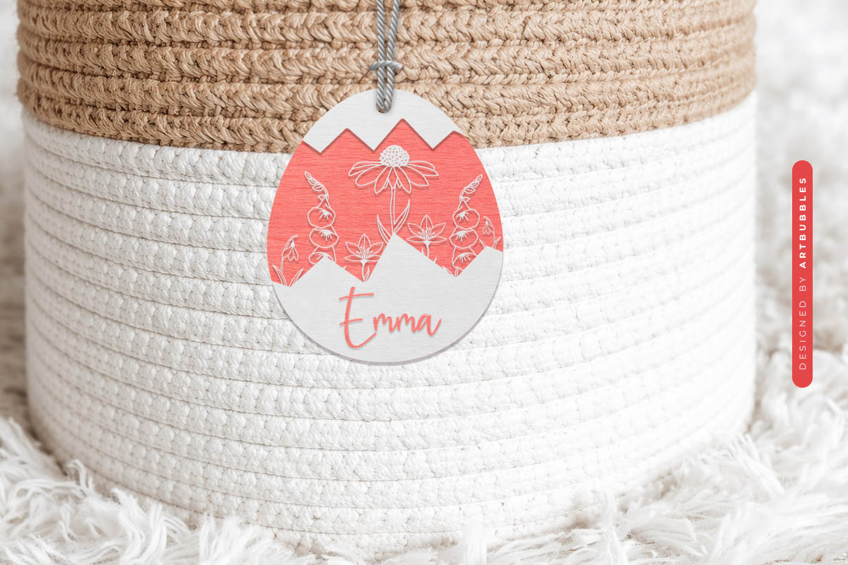 Laser Cut Floral Easter Basket Tag SVG Image 2.jpg