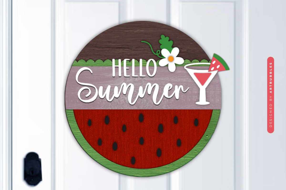Layered Hello Summer Welcome Sign SVG Image 2.jpg