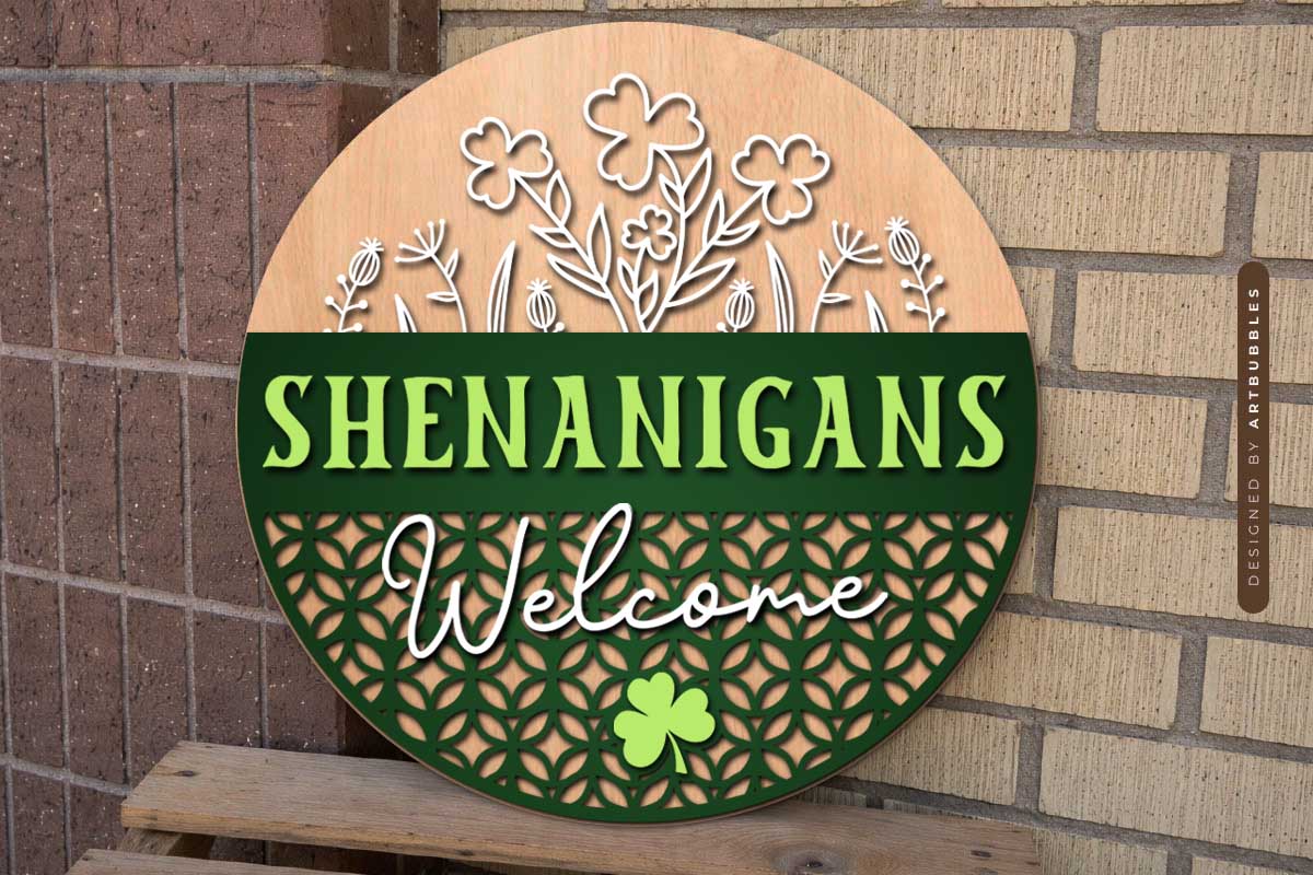 Happy St Patrick's Day Door Hanger SVG Bundle Image 5.jpg