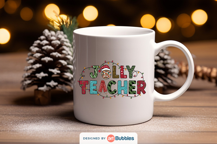 Jolly Teacher, Christmas Sublimation Designs Free Preview 02.jpg