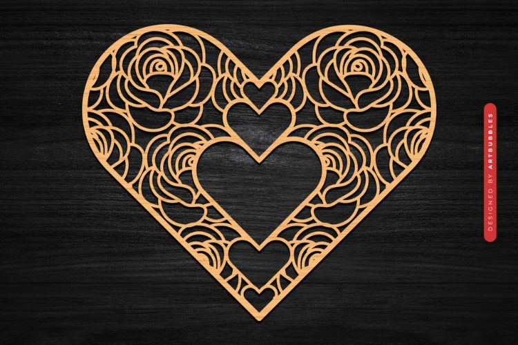 Floral Patten Heart Valentine Laser Cutting SVG Image.jpg