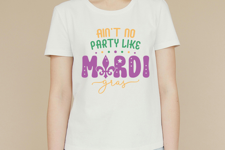 Ain't No Party Like Mardi Gras SVG Shirt Mockup Image.jpg