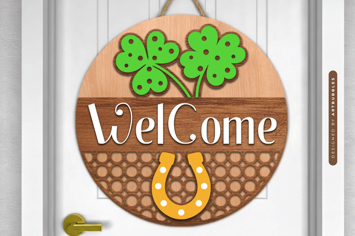 St Patrick's Day Welcome Sign SVG Bundle Image 4.jpg
