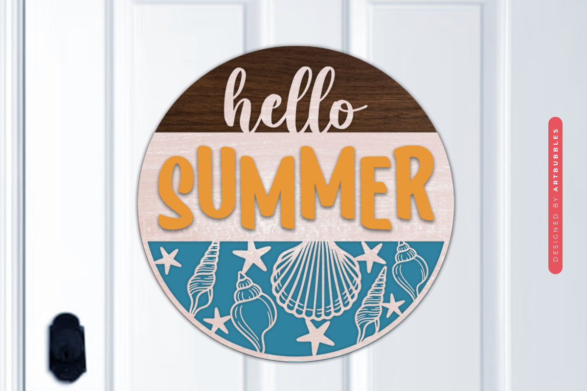 Laser Cut Hello Summer Round Sign SVG Image 2.jpg