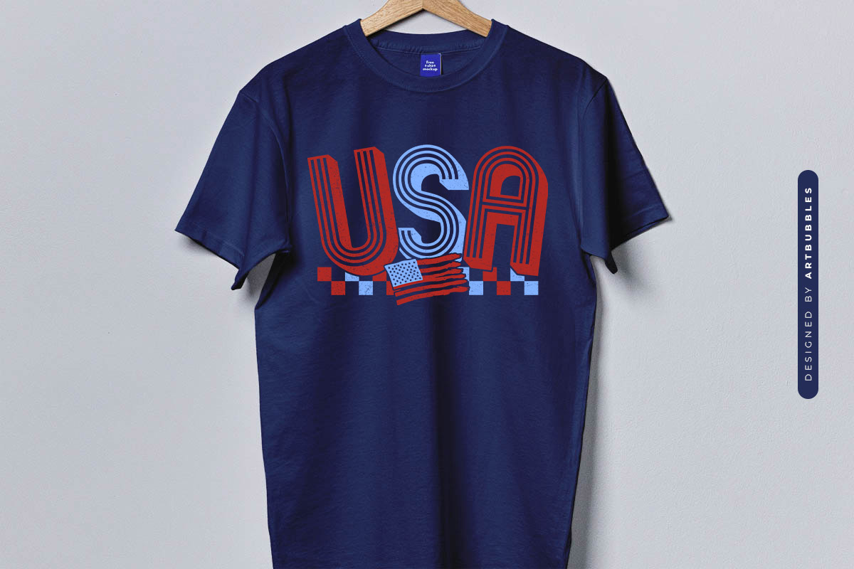 USA - Fourth of July PNG Sublimation T-shirt Mockup Image.jpg