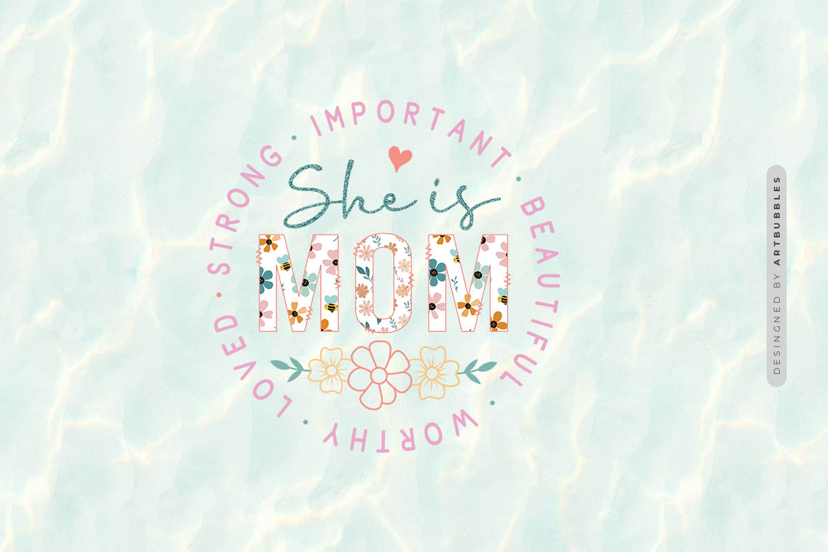 She is Strong Important Beautiful Mom - Mothers Day Png Image.jpg