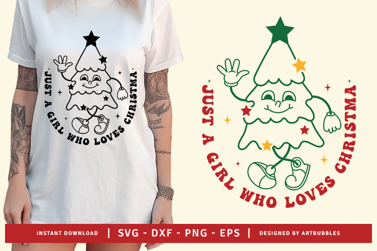 Just A Girl Who Loves Christmas SVG Free Image.jpg