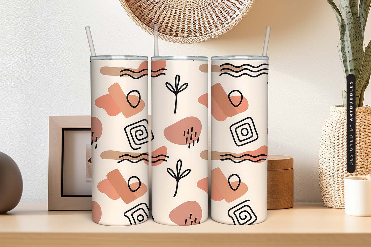 Boho Abstract Shapes 20oz Tumbler Sublimation 2.jpg